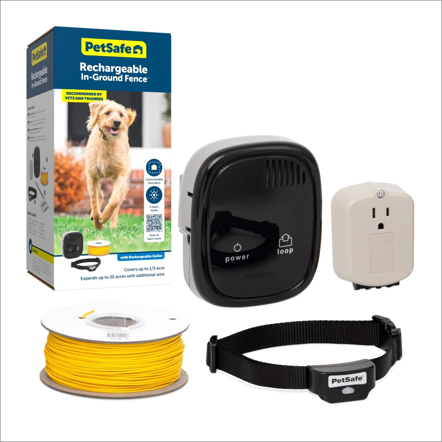 PetSafe Rechargeable In-Ground Fence For Dogs & Cats Over 5lb, Waterproof Receiver Collar With Tone & Static Correction 1 PetSafe Rechargeable In-Ground Fence For Dogs & Cats Over 5lb, Waterproof Receiver Collar With Tone & Static Correction