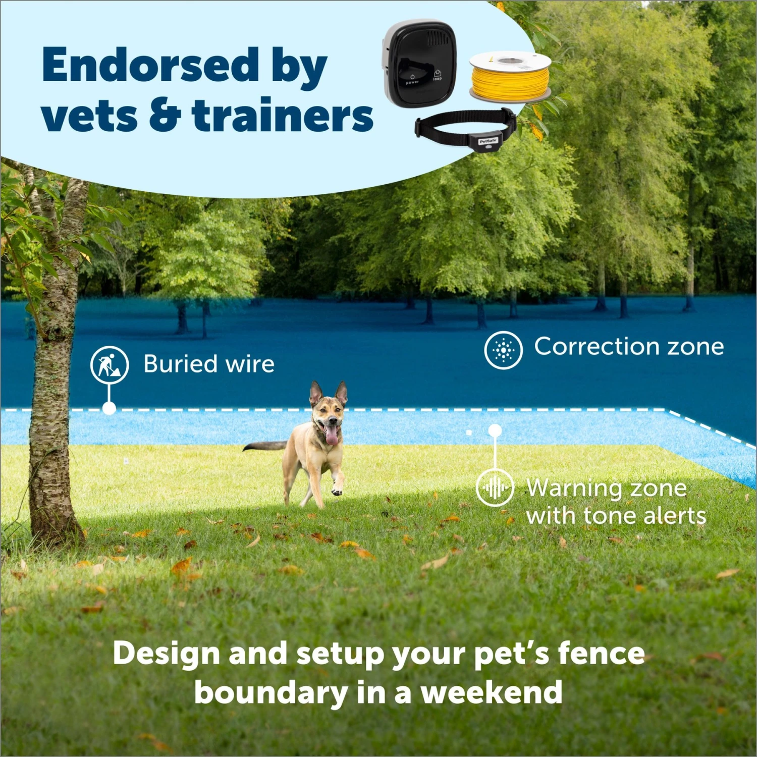 PetSafe Rechargeable In-Ground Fence For Dogs & Cats Over 5lb, Waterproof Receiver Collar With Tone & Static Correction 2 PetSafe Rechargeable In-Ground Fence For Dogs & Cats Over 5lb, Waterproof Receiver Collar With Tone & Static Correction - Image 2