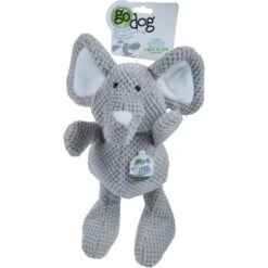 GoDog Checkers Chew Guard Elephant Squeaky Plush Dog Toy 9 GoDog Checkers Chew Guard Elephant Squeaky Plush Dog Toy -Dog Supply Store 102509 PT2. AC SS1800 V1700689273