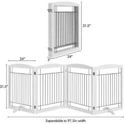Yaheetech 4-Panel Dog Gate -Dog Supply Store 1033302 PT2. AC SS1800 V1703798895