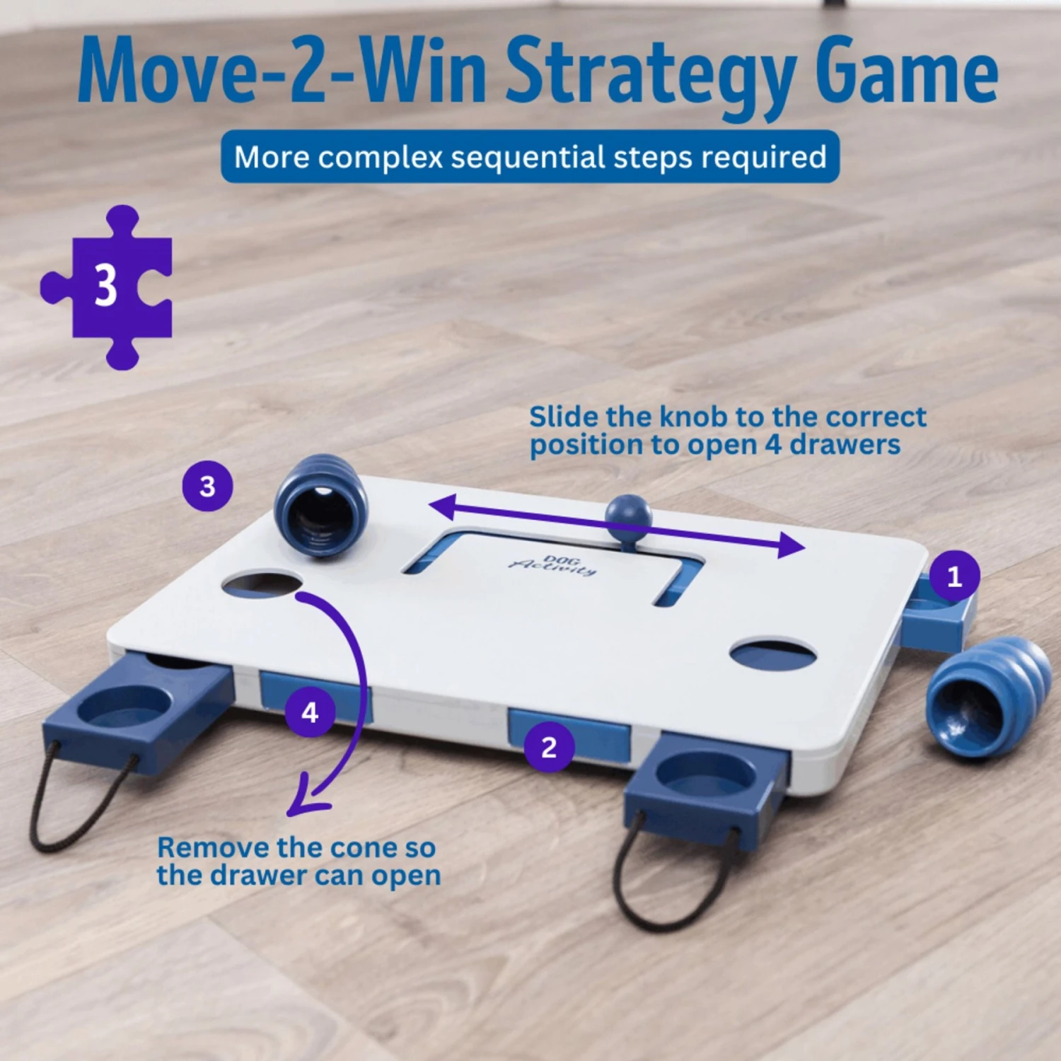 TRIXIE Move2Win Activity Strategy Game Dog Toy 4 TRIXIE Move2Win Activity Strategy Game Dog Toy - Image 4