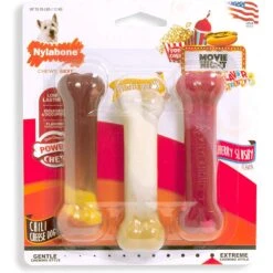 Nylabone Flavor Frenzy Power Chew Triple Pack Chili Cheese Dog