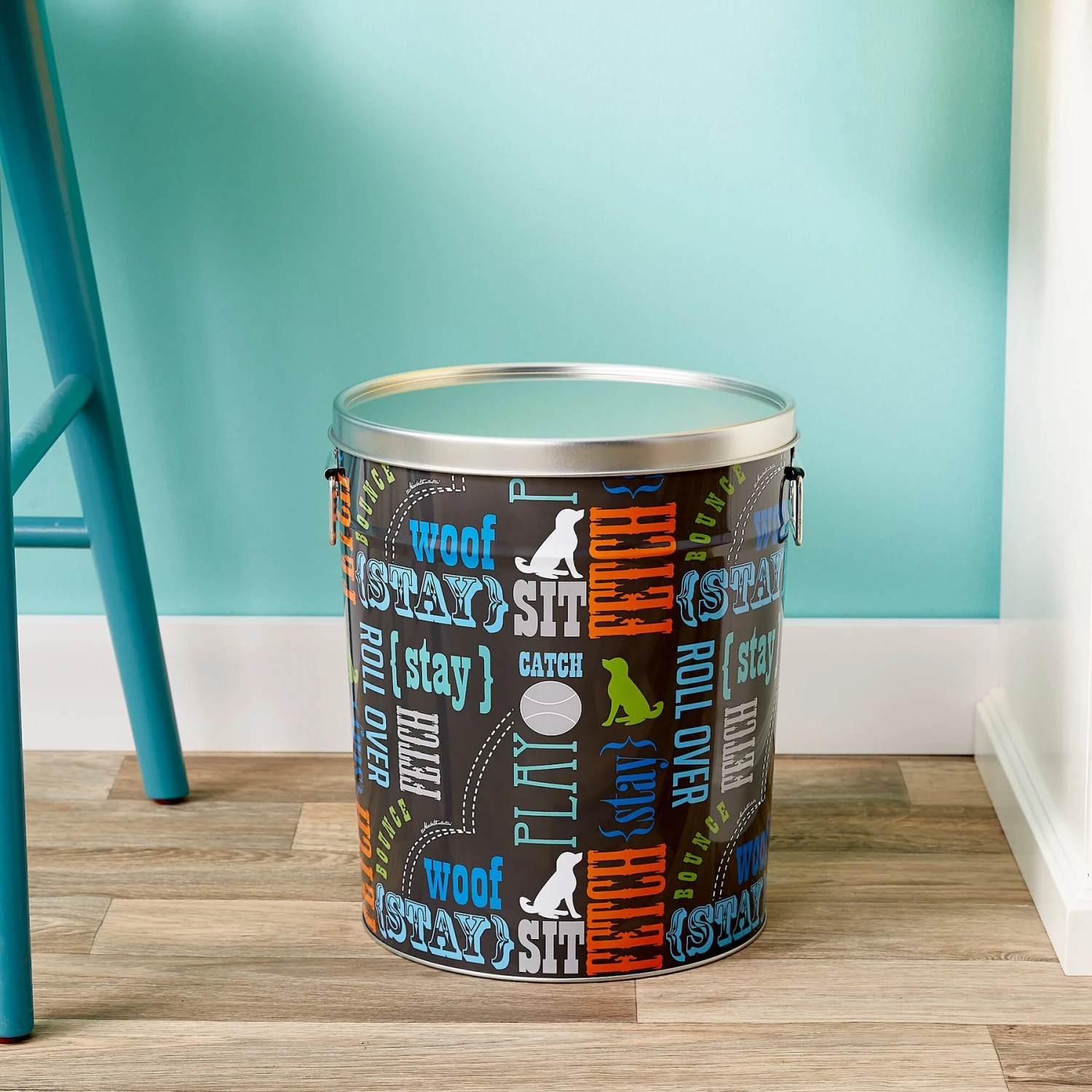Paw Prints Pet Food Storage Bin, Word Design 2 Paw Prints Pet Food Storage Bin, Word Design - Image 2
