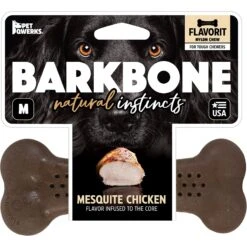 Pet Qwerks Barkbone Mesquite Chicken Flavor Tough Dog Chew Toy