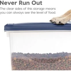 IRIS USA 2-Piece WeatherPro Airtight Stackable Dog Cat & Bird Food Pet Food Storage Container Combo & Treat Box, Navy, 35-lb 13 IRIS USA 2-Piece WeatherPro Airtight Stackable Dog Cat & Bird Food Pet Food Storage Container Combo & Treat Box, Navy, 35-lb -Dog Supply Store 116487 PT6. AC SS1800 V1494280073