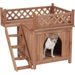 Merry Products Room With A View Wood Dog & Cat House -Dog Supply Store 118007 PT3. AC SS1800 V1569020374
