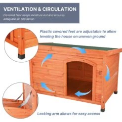 TRIXIE Natura Classic Dog House With Weatherproof Finish, Elevated Floor -Dog Supply Store 118966 PT4. AC SS1800 V1643413904