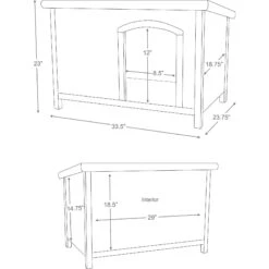 TRIXIE Natura Classic Dog House With Weatherproof Finish, Elevated Floor -Dog Supply Store 118966 PT8. AC SS1800 V1632784624