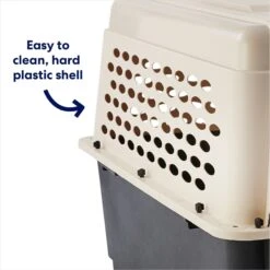 Frisco Plastic Dog & Cat Kennel, Almond & Black -Dog Supply Store 120138 PT3. AC SS1800 V1667228948