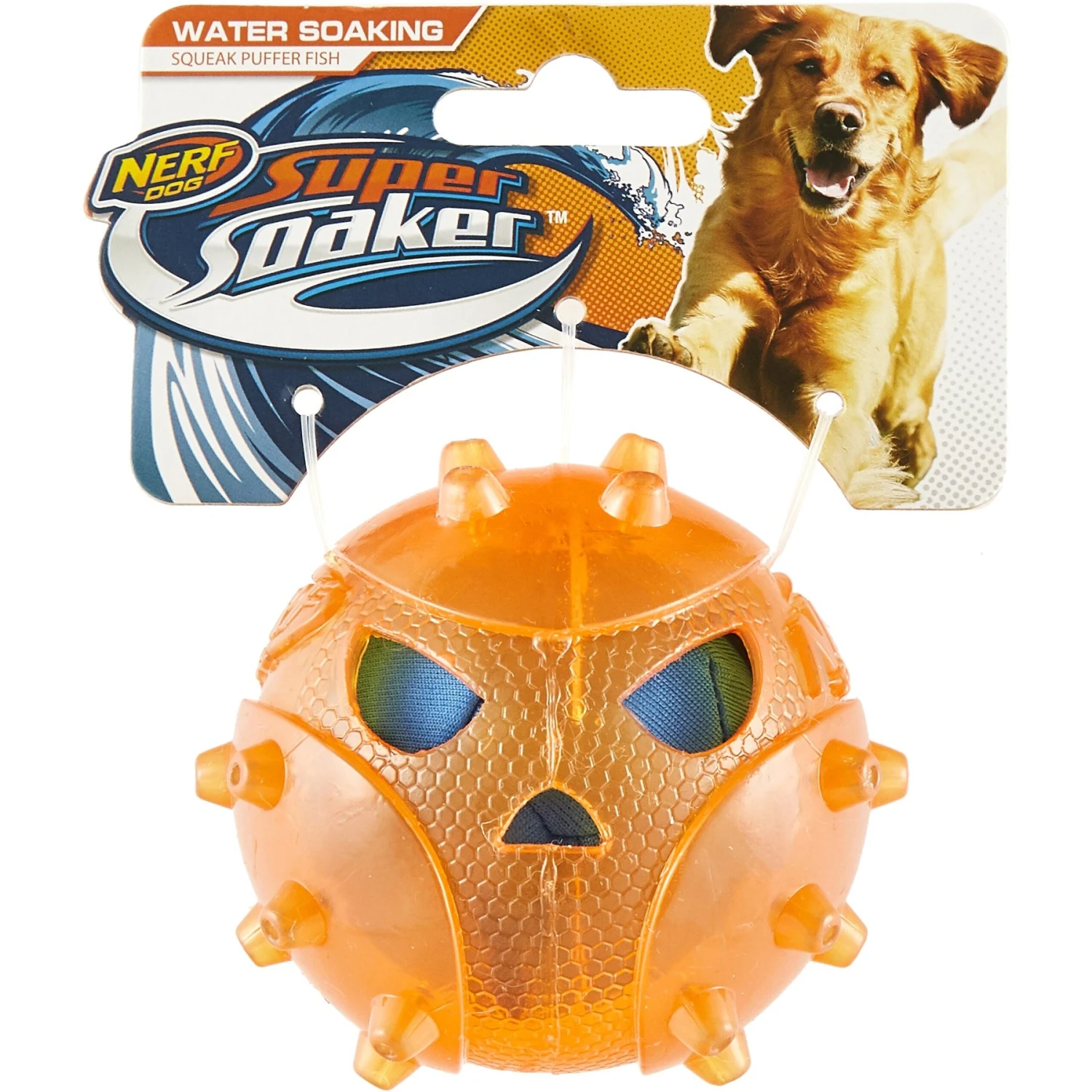 Nerf Dog Super Soaker Squeak Puffer Fish Dog Toy 4 Nerf Dog Super Soaker Squeak Puffer Fish Dog Toy - Image 4