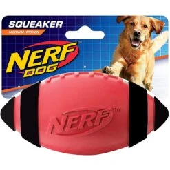 Nerf Dog Classic Squeak Football Dog Toy, Medium 6 Nerf Dog Classic Squeak Football Dog Toy, Medium -Dog Supply Store 142898 PT2. AC SS1800 V1517612777