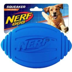 Nerf Dog Ridged Squeak Football Dog Toy, Large -Dog Supply Store 142901 PT2. AC SS1800 V1517612823