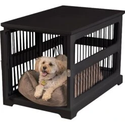 Merry Products Slide Aside Single Door Furniture Style Dog Crate & End Table