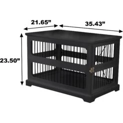 Merry Products Slide Aside Single Door Furniture Style Dog Crate & End Table -Dog Supply Store 154135 PT2. AC SS1800 V1583788453