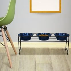 Platinum Pets Modern Triple Diner Elevated Wide Rimmed Dog & Cat Bowl 7 Platinum Pets Modern Triple Diner Elevated Wide Rimmed Dog & Cat Bowl -Dog Supply Store 155508 PT3. AC SS1800 V1598910677