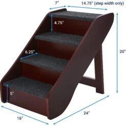 Frisco Deluxe Foldable Wooden Carpeted Cat & Dog Stairs -Dog Supply Store 156781 PT3. AC SS1800 V1569621868
