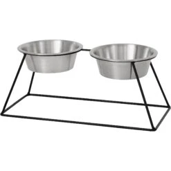 Frisco Pyramid Elevated Stainless Steel Double Diner Dog & Cat Bowl 6 Frisco Pyramid Elevated Stainless Steel Double Diner Dog & Cat Bowl -Dog Supply Store 159884 PT2. AC SS1800 V1583424781