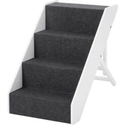 Arf Pets Foldable Dog & Cat Stairs, White -Dog Supply Store 173273 PT2. AC SS1800 V1569551081