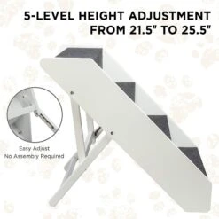 Arf Pets Foldable Dog & Cat Stairs, White -Dog Supply Store 173273 PT5. AC SS1800 V1569551083