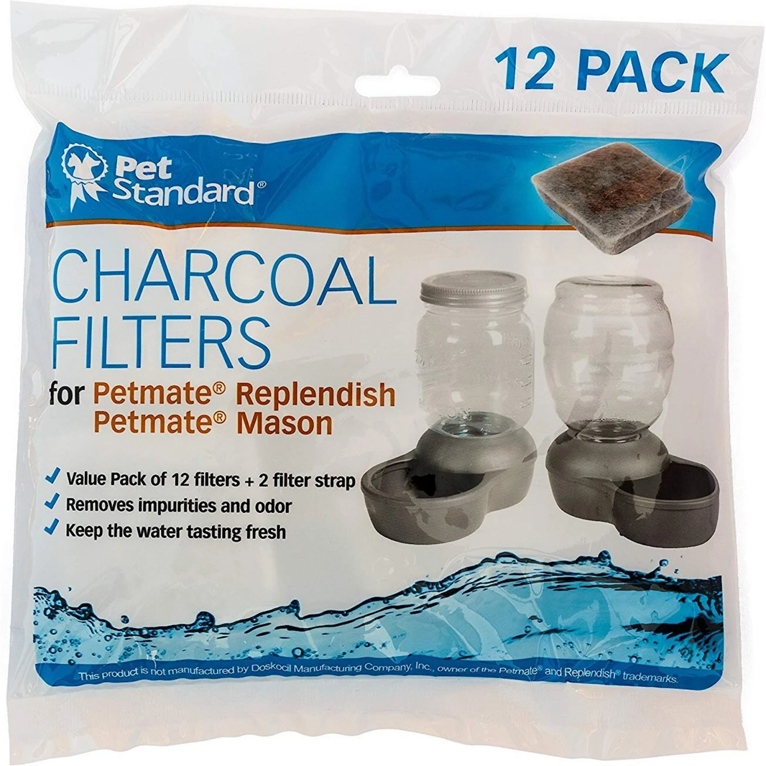 Pet Standard Charcoal Filters For PetMate Replendish, 12 Count 1 Pet Standard Charcoal Filters For PetMate Replendish, 12 Count