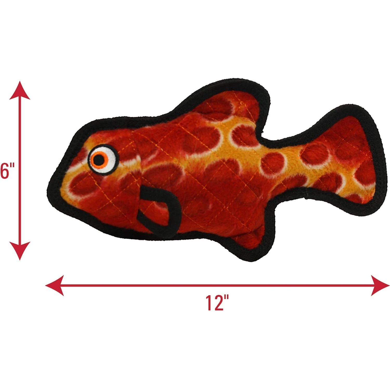 Tuffy's Ocean Creature Fish Squeaky Plush Dog Toy 2 Tuffy's Ocean Creature Fish Squeaky Plush Dog Toy - Image 2