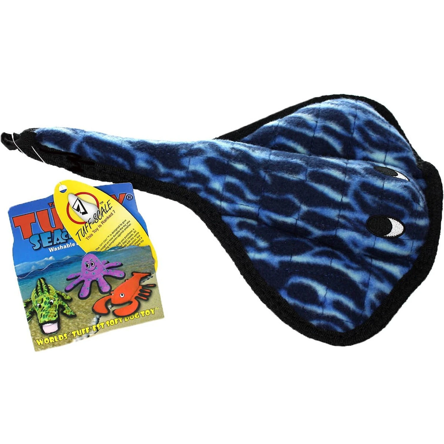 Tuffy's Ocean Creature Stingray Squeaky Plush Dog Toy 2 Tuffy's Ocean Creature Stingray Squeaky Plush Dog Toy - Image 2