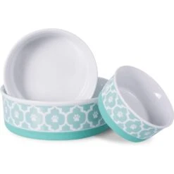 Bone Dry Paw Lattice Print Non-Skid Ceramic Dog & Cat Bowl Set 12 Bone Dry Paw Lattice Print Non-Skid Ceramic Dog & Cat Bowl Set -Dog Supply Store 185453 PT5. AC SS1800 V1599190890