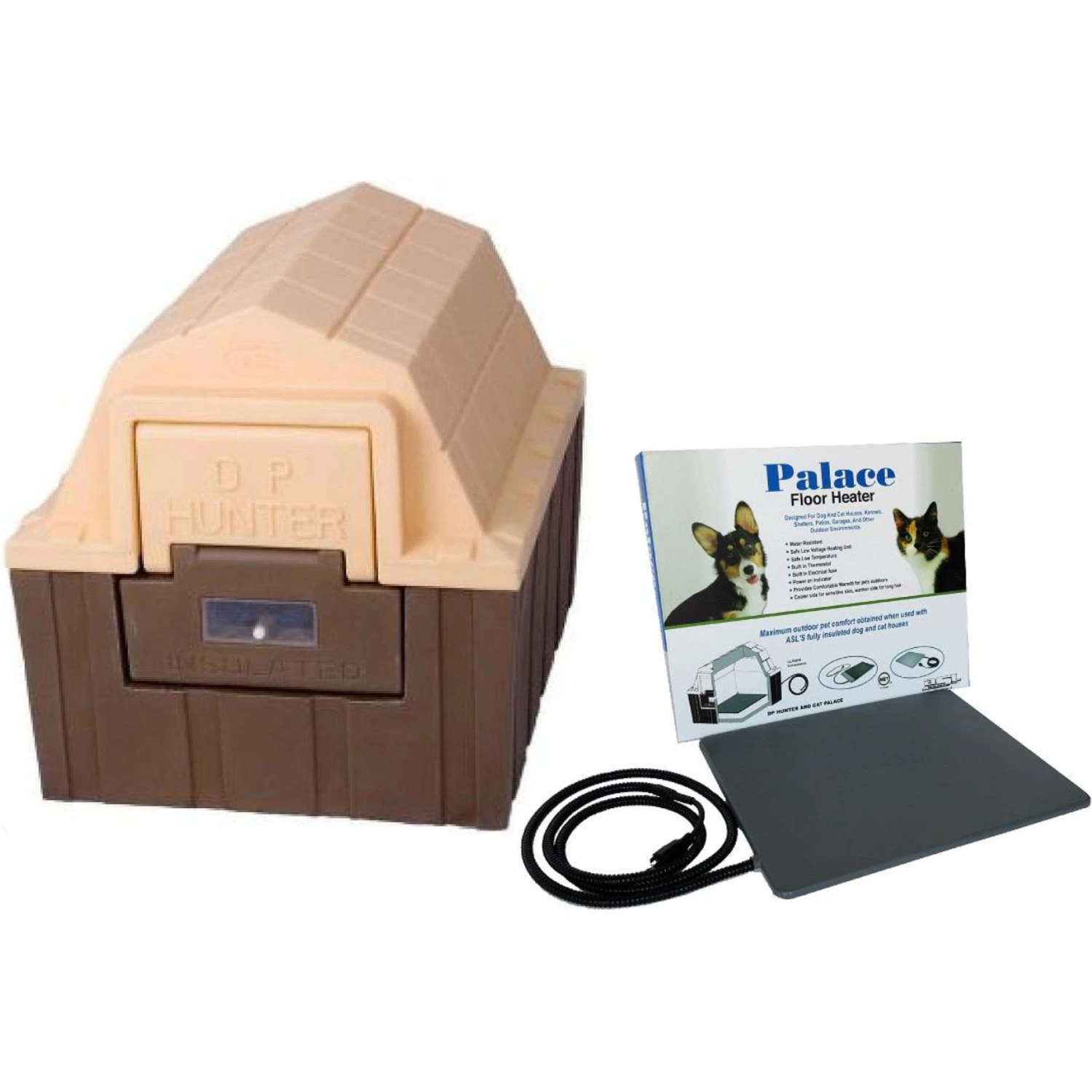 DP Hunter Dog House & Heating Pad 1 DP Hunter Dog House & Heating Pad