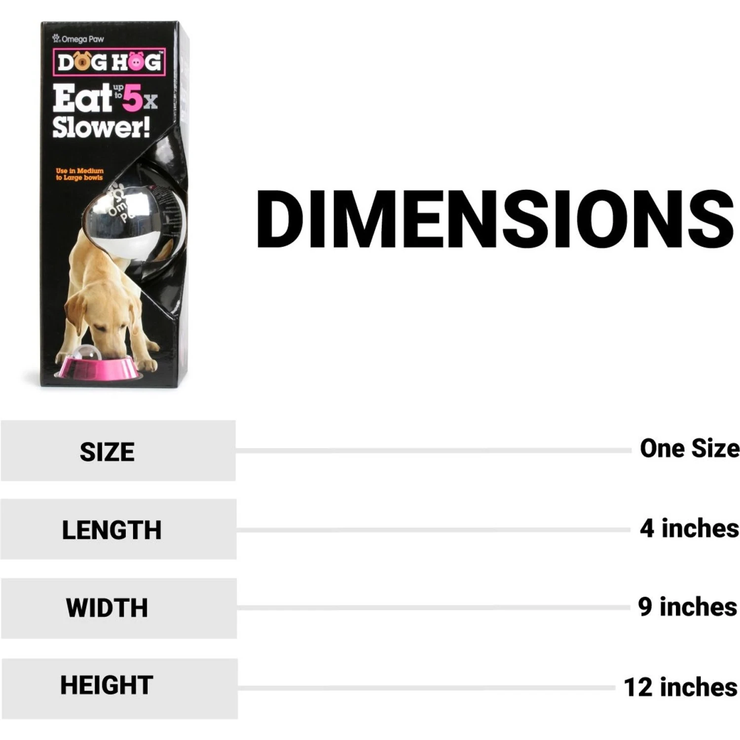 Omega Paw Dog Hog Slow Dog Feeder, Silver 2 Omega Paw Dog Hog Slow Dog Feeder, Silver - Image 2