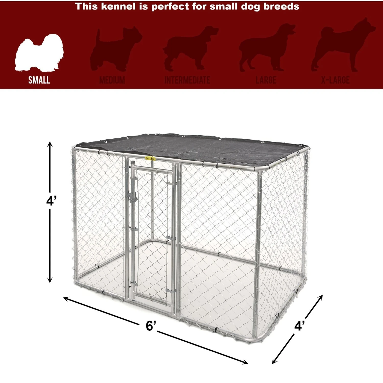 MidWest K9 Steel Chain Link Portable Outdoor Dog Kennel 2 MidWest K9 Steel Chain Link Portable Outdoor Dog Kennel - Image 2