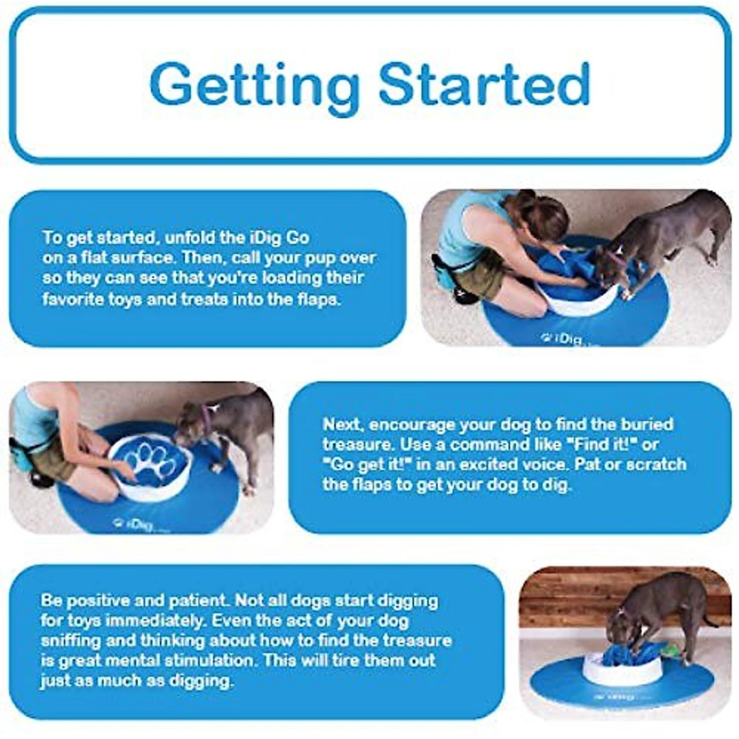 IFetch IDig Go Dog Toy, Blue 4 IFetch IDig Go Dog Toy, Blue - Image 4