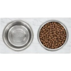 Frisco Marble Print Stainless Steel Double Elevated Dog Bowl -Dog Supply Store 216017 PT4. AC SS1800 V1591020400
