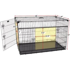 Lucky Dog Sliding Double Door Wire Dog Crate -Dog Supply Store 217625 PT2. AC SS1800 V1585762884