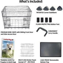 Lucky Dog Sliding Double Door Wire Dog Crate -Dog Supply Store 217625 PT3. AC SS1800 V1585762855