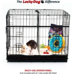 Lucky Dog Sliding Double Door Wire Dog Crate -Dog Supply Store 217625 PT8. AC SS1800 V1580827531