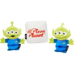 Pixar Aliens Plush Squeaky Dog Toy, 3 Count