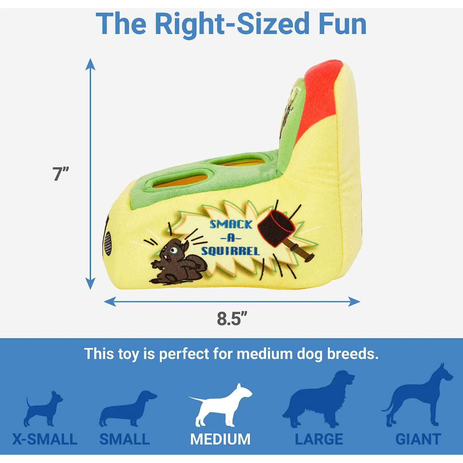 Frisco Retro Smack-a-Squirrel Hide & Seek Puzzle Plush Squeaky Dog Toy 2 Frisco Retro Smack-a-Squirrel Hide & Seek Puzzle Plush Squeaky Dog Toy - Image 2