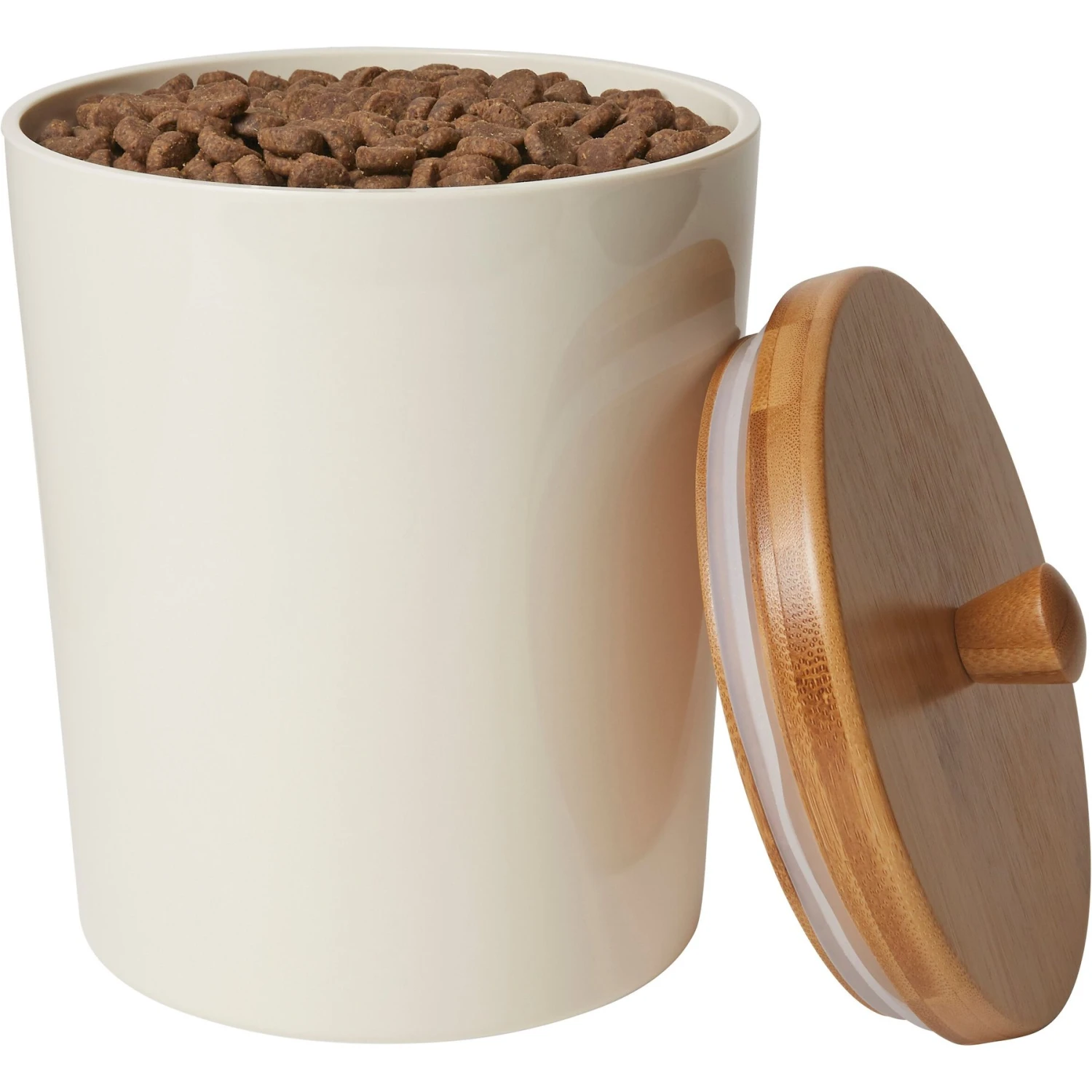 Frisco Melamine Dog & Cat Treat Jar With Bamboo Lid 2 Frisco Melamine Dog & Cat Treat Jar With Bamboo Lid - Image 2