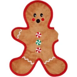 Frisco Holiday Gingerbread Man Flat Plush Squeaky Dog Toy -Dog Supply Store 233241 PT3. AC SS1800 V1600872370