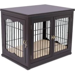 Internet's Best Double Door Furniture Style Dog Crate & End Table -Dog Supply Store 233361 PT2. AC SS1800 V1604008939