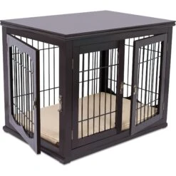 Internet's Best Double Door Furniture Style Dog Crate & End Table -Dog Supply Store 233361 PT3. AC SS1800 V1604008614