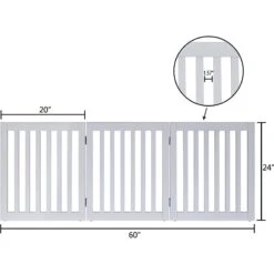 Unipaws 3 Panel Free Standing Dog Gate -Dog Supply Store 241582 PT5. AC SS1800 V1600397761