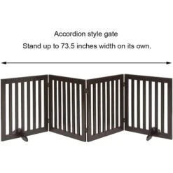 Unipaws 4 Panel Free Standing Dog Gate -Dog Supply Store 241588 PT4. AC SS1800 V1600388190