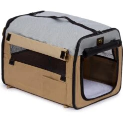 Pet Life Folding Zippered Wire-Framed Dog Crate -Dog Supply Store 245207 PT2. AC SS1800 V1596645055