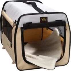 Pet Life Folding Zippered Wire-Framed Dog Crate -Dog Supply Store 245207 PT3. AC SS1800 V1596646890
