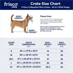 Frisco Heavy Duty All-in-1 Multi-Stage 3 Door Collapsible Wire Dog Crate -Dog Supply Store 247915 PT6. AC SS1800 V1611872180