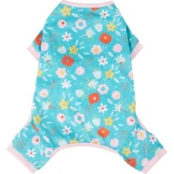 Frisco Teal Floral Dog & Cat Jersey PJs -Dog Supply Store 249132 PT3. AC SS1800 V1614006122