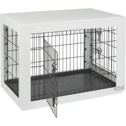 Frisco Double Door Furniture Style Dog Crate, White -Dog Supply Store 253029 PT5. AC SS1800 V1617037661