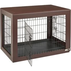Frisco Double Door Furniture Style Dog Crate, Brown -Dog Supply Store 253033 PT5. AC SS1800 V1617037698