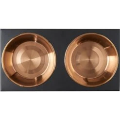 Frisco Copper Stainless Steel Elevated Foldable Double Dog & Cat Bowls -Dog Supply Store 253060 PT4. AC SS1800 V1616595727